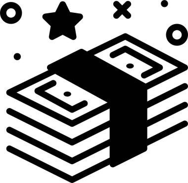 para ve finansal web simgesi, basit vektör illüstrasyonu   