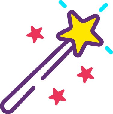 Sihirli değnek. Basit resimleme