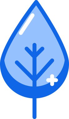 Mavi ve yeşil bir yaprak.