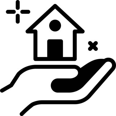 Ev. Web simgesi basit illüstrasyon