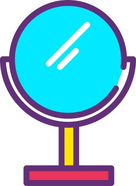 Ayna. Web simgesi basit illüstrasyon