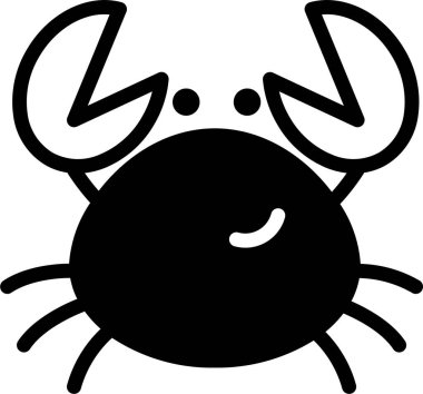 Yengeç. Web simgesi basit illüstrasyon