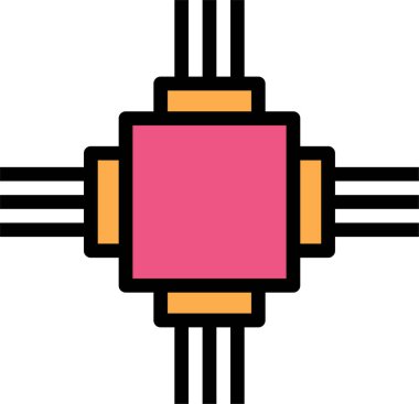 Fiş. Web simgesi basit illüstrasyon
