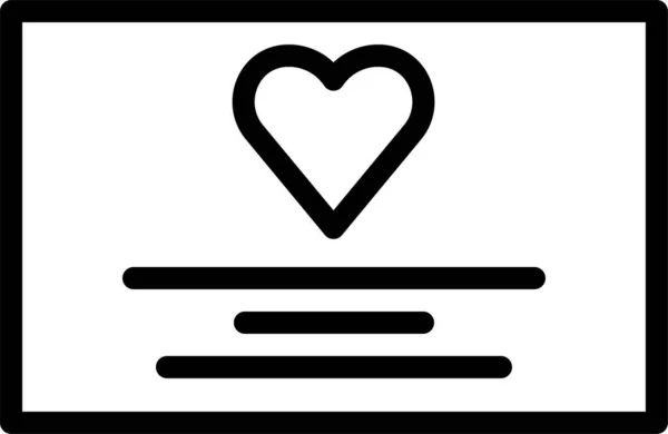 Corazón Icono Web Diseño Simple — Archivo Imágenes Vectoriales