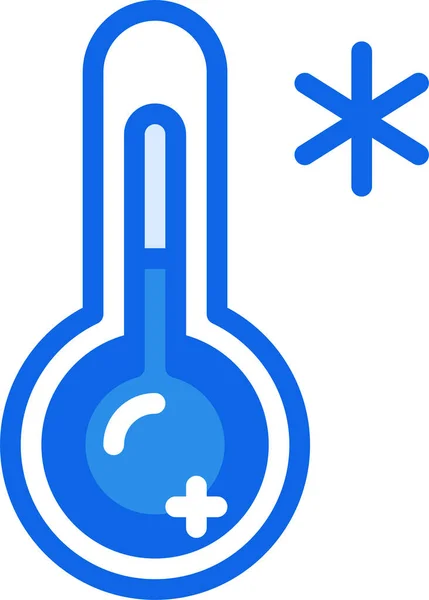 Thermometer Web Icoon Eenvoudig Ontwerp — Stockvector