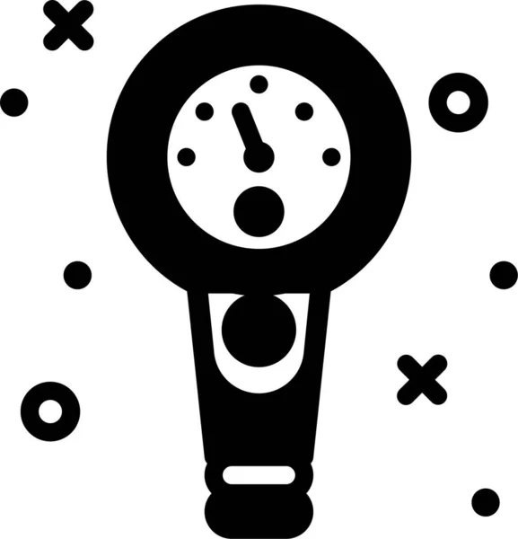 Reloj Icono Web Diseño Simple — Vector de stock