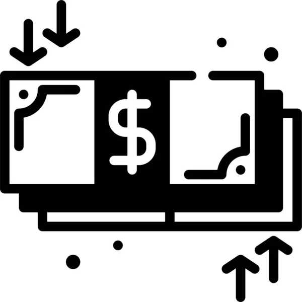 Geld Und Finanzielle Web Ikone Einfache Vektorillustration — Stockvektor