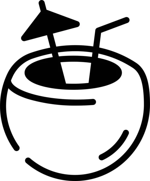 Чашка Чаю Солом Яним Капелюхом — стоковий вектор