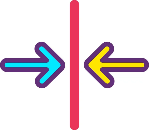Linienpfeile Websymbol Einfaches Vektordesign — Stockvektor