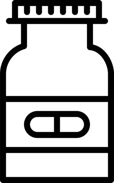 Pill Bottle Web Icon Simple Illustration — Stock Vector