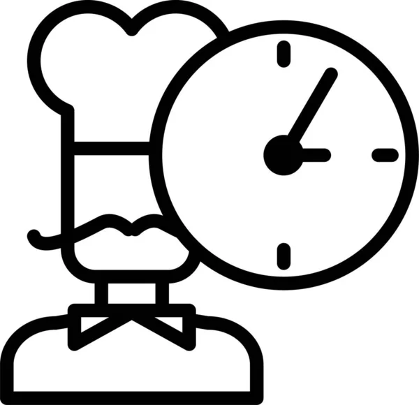 Reloj Icono Web Diseño Simple — Vector de stock