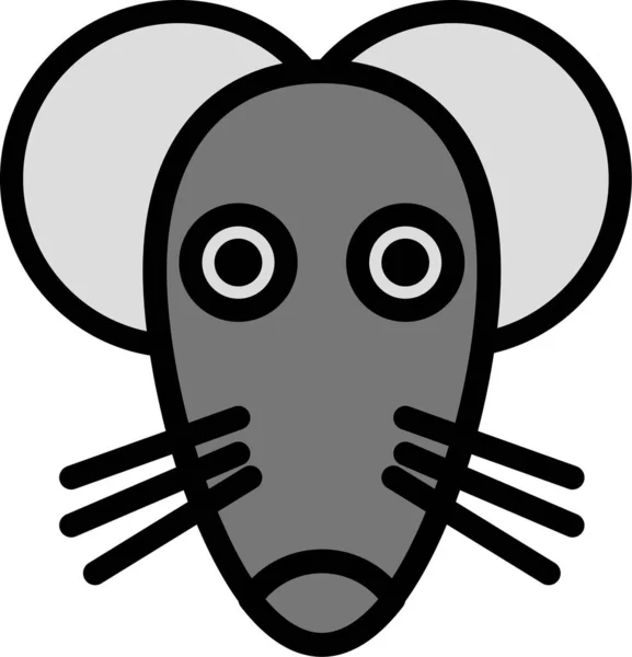 Illustration Vectorielle Simple Une Souris Mignonne — Image vectorielle