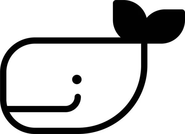 Ikona Sieci Wielorybów Ikona Wektora Letniego Ilustracja — Wektor stockowy