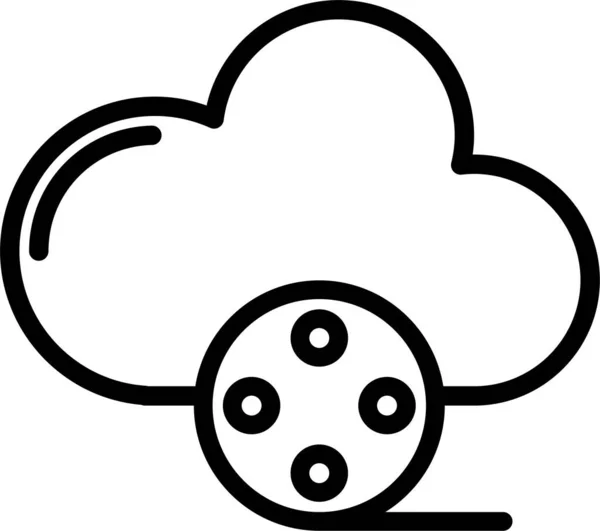 Cloud Web Icon Simple Vector Illustration — Stock Vector