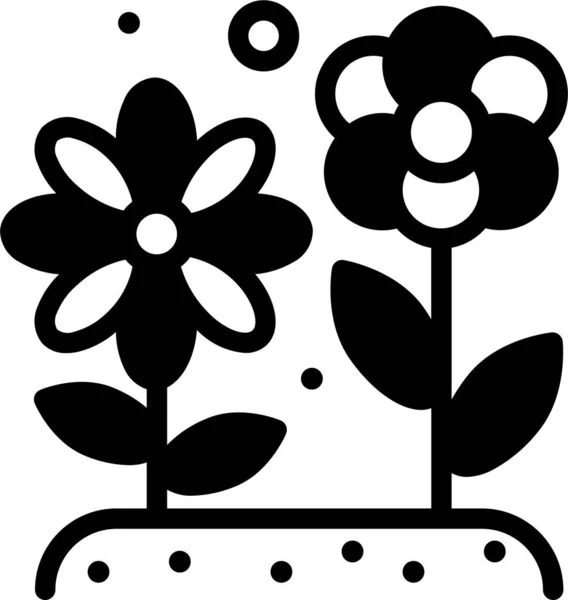 Flor Icono Web Ilustración Simple — Vector de stock