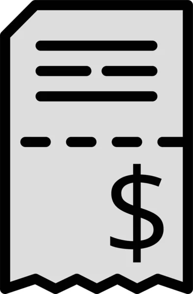 Rechnung Web Symbol Einfache Illustration — Stockvektor