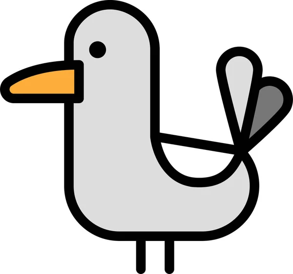 Пташка Веб Іконка Проста Ілюстрація — стоковий вектор