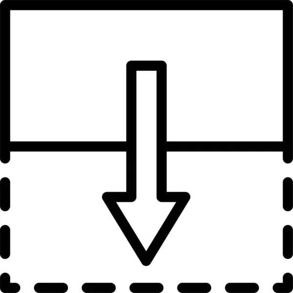 Flèche Téléchargement Illustration Simple — Image vectorielle