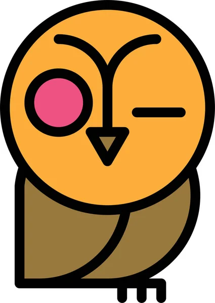 Icône Web Hibou Illustration Vectorielle Simple — Image vectorielle