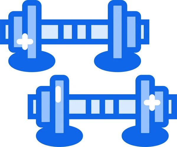 Ícone Web Dumbbell Ilustração Vetorial Simples — Vetor de Stock