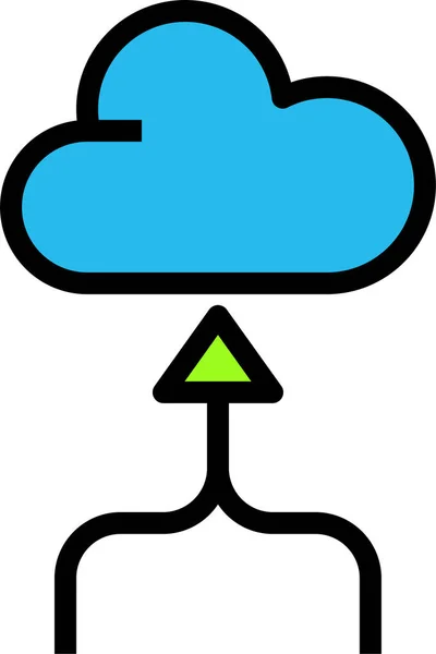 Icône Web Cloud Illustration Vectorielle Simple — Image vectorielle