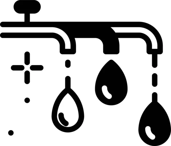 Gota Água Ilustração Simples —  Vetores de Stock