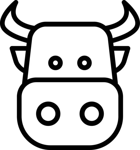 Bull Web Ikona Jednoduchá Ilustrace — Stockový vektor