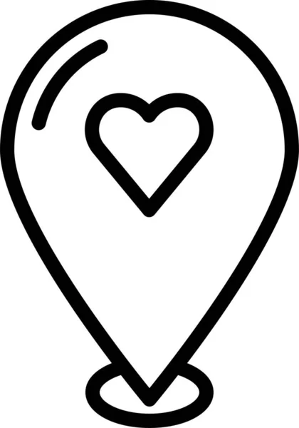 Corazón Icono Web Ilustración Simple — Archivo Imágenes Vectoriales