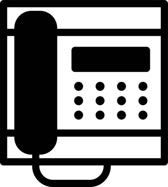 Telefon Webová Ikona Jednoduchý Design — Stockový vektor