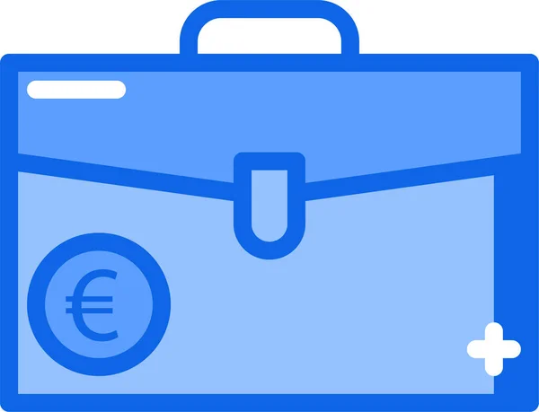 Euro Ikona Účetního Vektoru Styl Dvoubarevný Plochý Symbol Modré Bílé — Stockový vektor