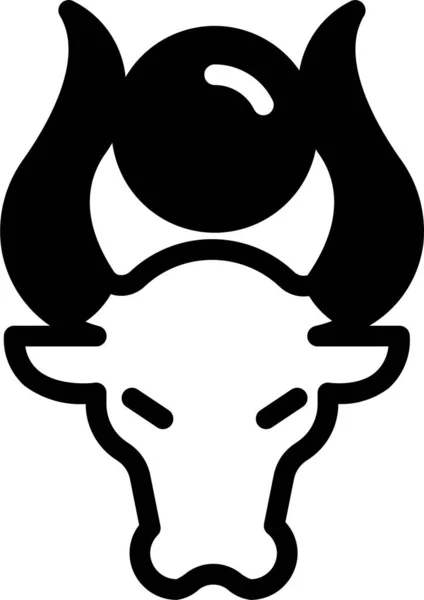 Bull Web Icoon Eenvoudige Illustratie — Stockvector