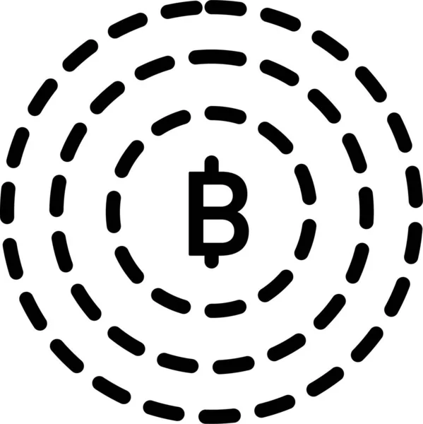 Bitcoin Icono Web Diseño Simple — Vector de stock