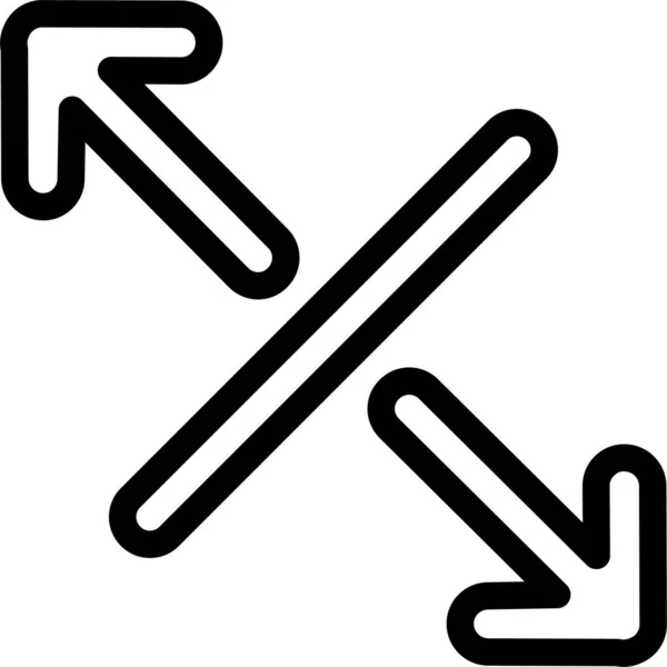 Linea Frecce Icona Web Semplice Progettazione Vettoriale — Vettoriale Stock