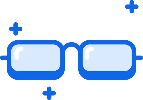 Gafas Icono Web Diseño Simple — Vector de stock