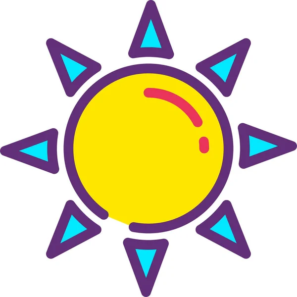 Sol Icono Vector Ilustración — Vector de stock