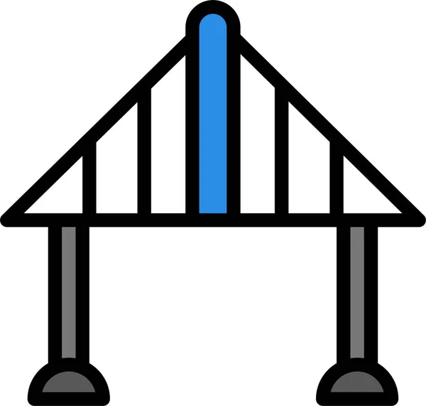 Иконка Моста Простая Векторная Иллюстрация — стоковый вектор