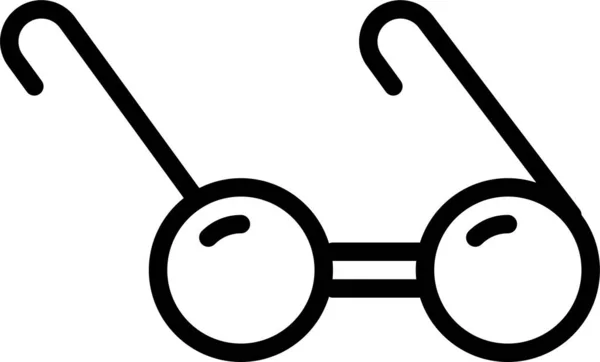 Gafas Icono Web Ilustración Simple — Vector de stock