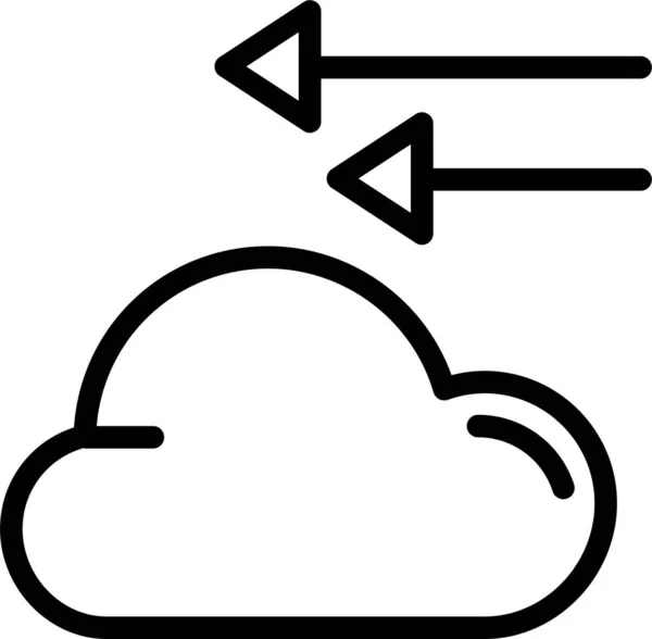 Cloud Web Icon Semplice Illustrazione Vettoriale — Vettoriale Stock
