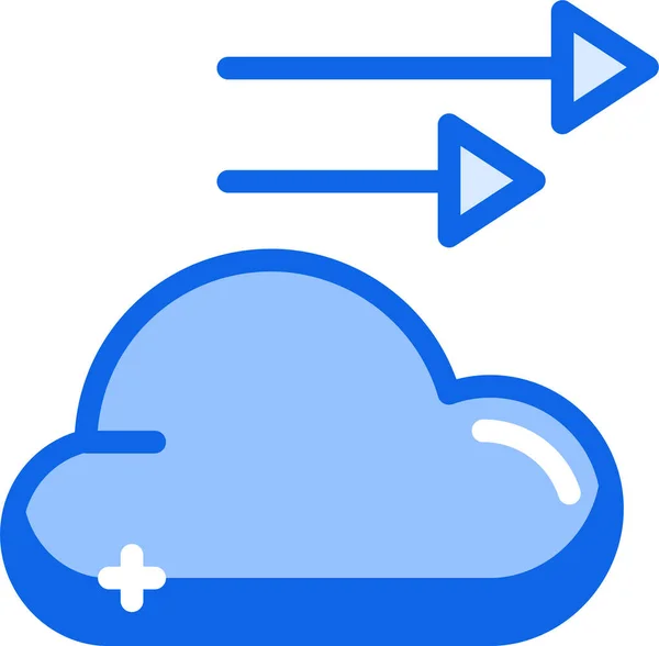 雲のアイコンや単純なベクトル図 — ストックベクタ