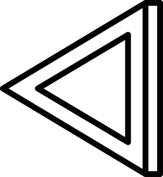 Icona Web Triangolo Semplice Illustrazione — Vettoriale Stock