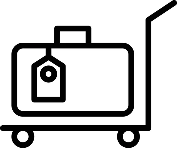 Gepäck Web Symbol Einfache Illustration — Stockvektor