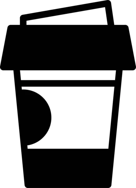 Ikona Strony Kawy Prosty Wektor Ilustracji — Wektor stockowy