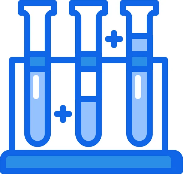 实验室病媒图标 风格为双色扁平符号 蓝白两色 圆形角度 浅色背景 — 图库矢量图片