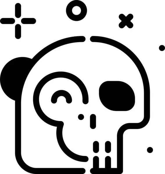 Totenkopf Web Symbol Einfache Illustration — Stockvektor