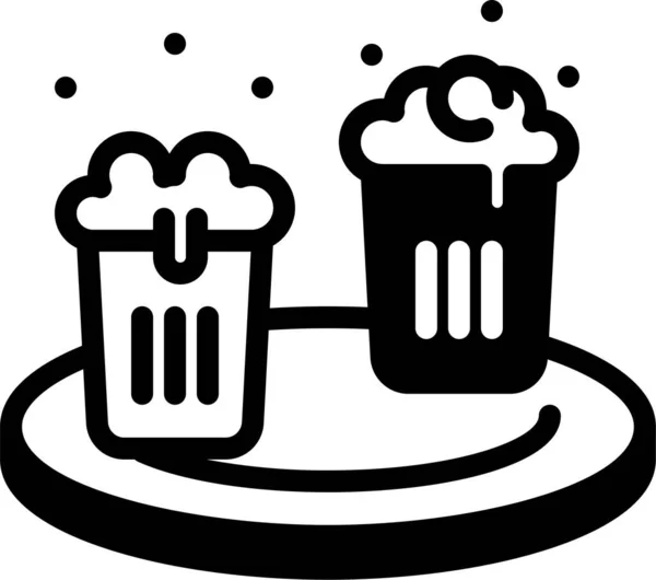 Icono Web Cerveza Ilustración Vector Simple — Vector de stock