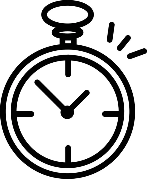 Icono Reloj Ilustración Vectorial Aislada Sobre Fondo Blanco — Vector de stock