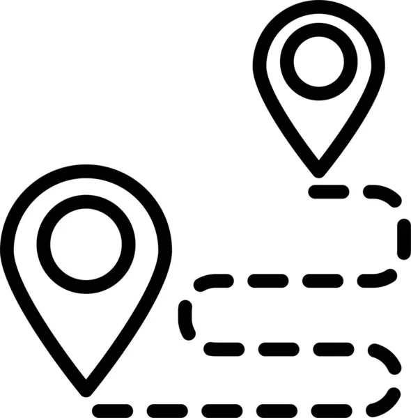 Localização Ícone Web Ilustração Simples — Vetor de Stock