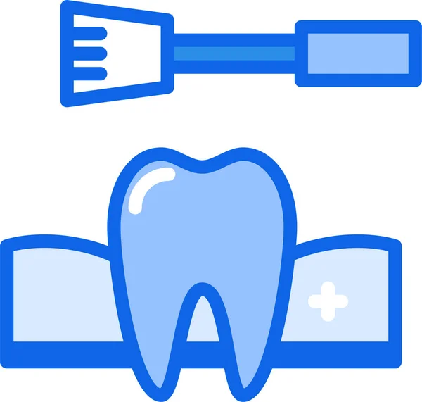 Tandheelkundige Verzorging Eenvoudig Ontwerp — Stockvector