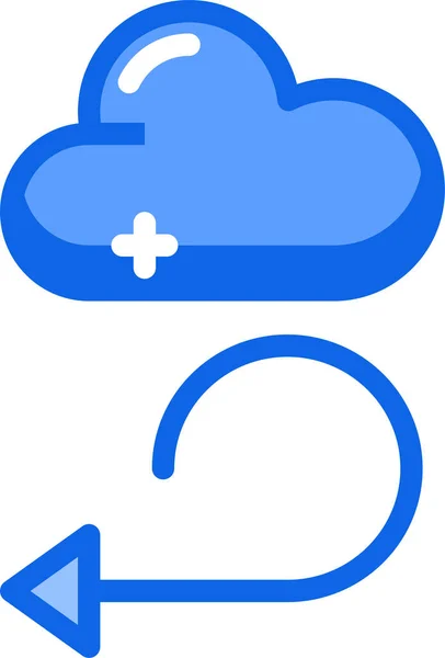 Cloud Web Icoon Eenvoudige Vector Illustratie — Stockvector