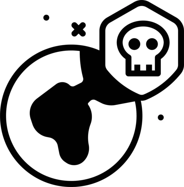 Totenkopf Web Ikone Einfaches Design — Stockvektor